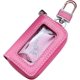 thumbnail image 1 of Bolsa para llavero de coche (rosa roja), cartera con llavero de piel de vaca, llavero con estampado de lichi, cartera con ventana transparente, 1 of 5