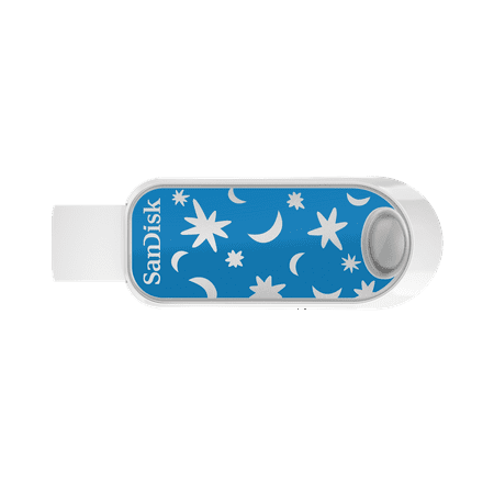 SanDisk 32GB Cruzer Snap USB 2.0 Flash Drive with Blue Moon Print - SDCZ62-032G-AW4BL