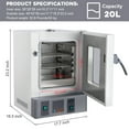 thumbnail image 4 of BeesClover Digital Lab Incubator with PID Control, 5 to 65°c Tabletop Incubator for Microbiology, Seed Germination, Egg Hatching, Medical Science, 4 of 8