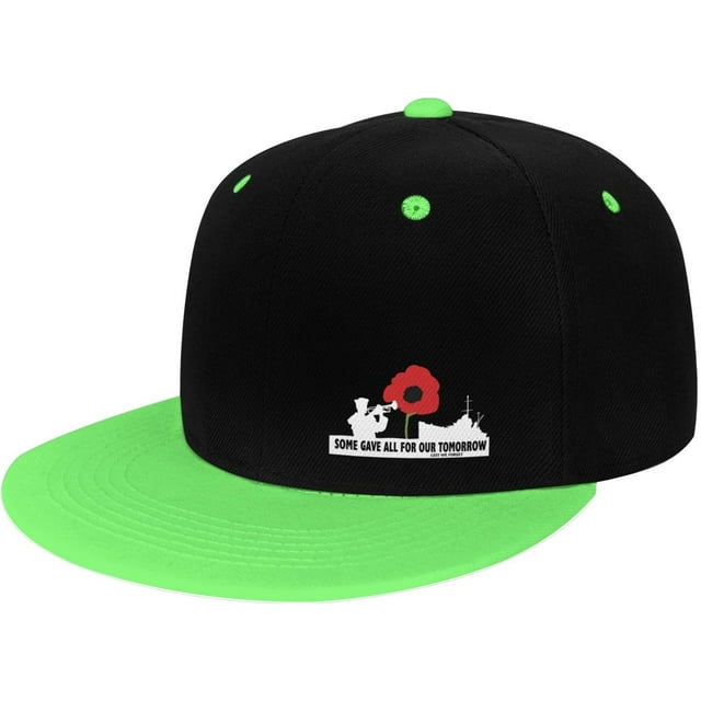 Some Gave All for Our Tomorrow Flat Bill Hats Contrast Hip Hop Baseball Cap Unisex Snapback Rock Caps