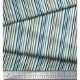 thumbnail image 3 of Soimoi Green Poly Georgette Fabric Vertical Stripe Printed Fabric 1 Yard 52 Inch Wide, 3 of 3