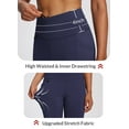 thumbnail image 4 of BALEAF Women's Fleece Lined Leggings Waterproof Winter Hiking Pants Thermal Running Tights Zipper Pockets High Waisted Cold Weather Navy X-Large, 4 of 6