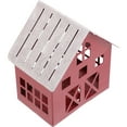 thumbnail image 4 of PAMINGONO 1Pack House Ornament Miniature Design Metal Houses For Candles Dark Red 11.8X2.6X4.7in Iron Tabletop Decor, 4 of 8