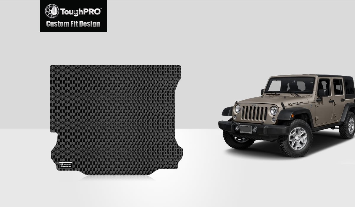 All Weather 2014 2018 ToughPRO Cargo/Trunk Mat Compatible with Jeep Cherokee 2019 Made in USA - Black Rubber 2016 2017 Heavy Duty - 2015 