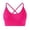 Hot Pink 2, variant on Wensltd Womens Sport Yoga Bras Crew Neck Sleeveless Cropped Tops Trendy Workout Fitness Push Up Bra Black