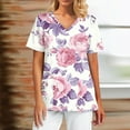 thumbnail image 4 of Black Scrubs Uniforms,Womens Workwear Tops - Durable Scrub Tops with Reinforced Shoulders & Pockets - Purple Pink - XL, 4 of 5