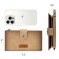 thumbnail image 4 of Wrangler Wallets Women Small Wristlet Wallets, Card Cases & Money Organizers Wallet Bifold with Phone Pocket and Rfid Lining, Tan, 4 of 6
