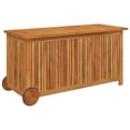 thumbnail image 3 of vidaXL Patio Storage Box Outdoor Cushion Box with Wheels Solid Wood Acacia, 3 of 7