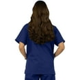 thumbnail image 2 of HeedFit Unisex Scrub Top, V-Neck, Multiple Pockets, l, Navy Blue, 2 of 7