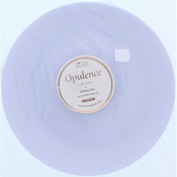 Silver Spoons Premium Plastic Salad Plate 20 Piece Set