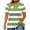Green, variant on Otntypg Plus Size Tops for Women Casual Striped Color Block Print Summer Short Sleeve V Neck Tunic Blouse Loose Oversized Comfy Pullover T-Shirts Dark Gray L