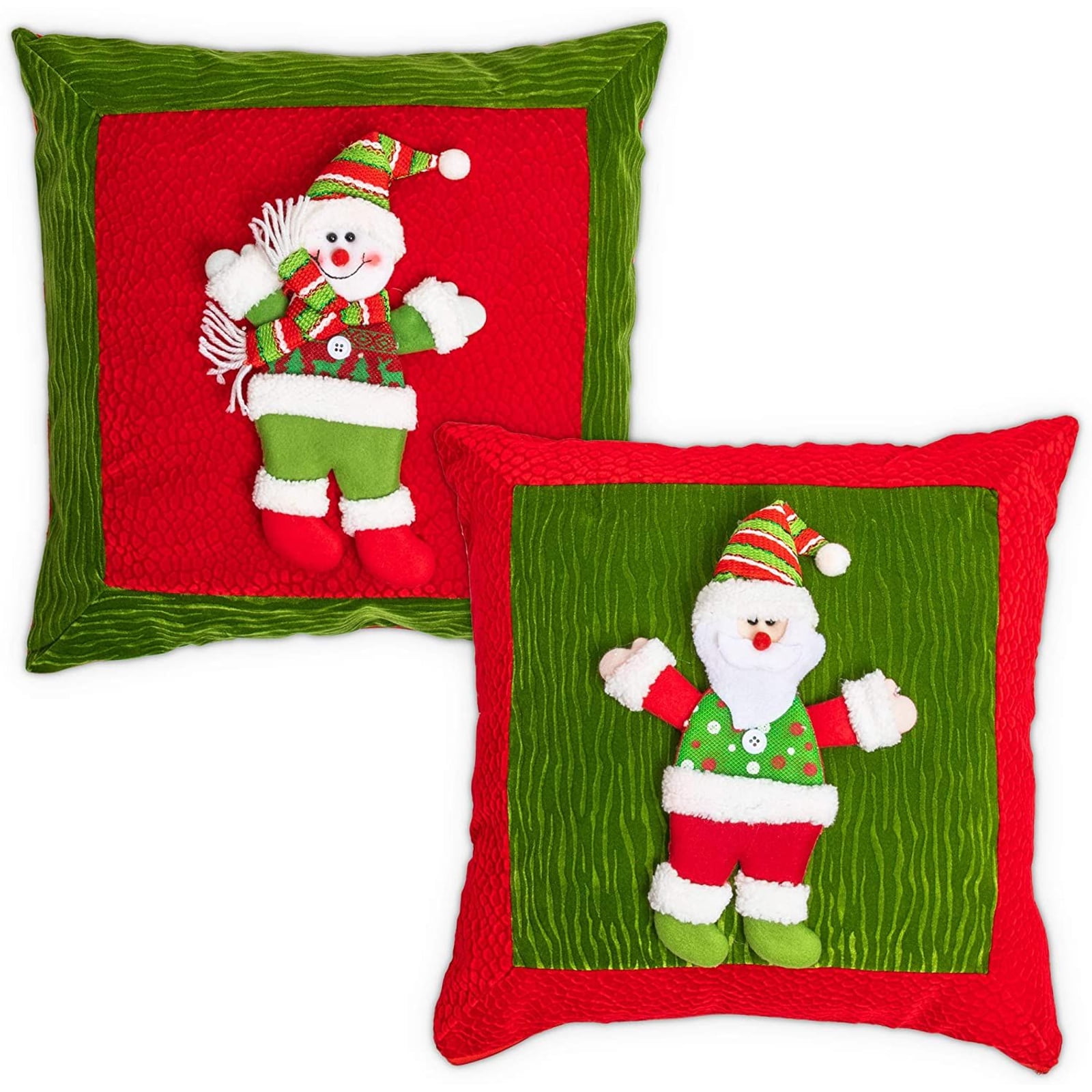 Cojines Merry Christmas Throw Pillow Case Santa Claus Home Decor Cushion Cover
