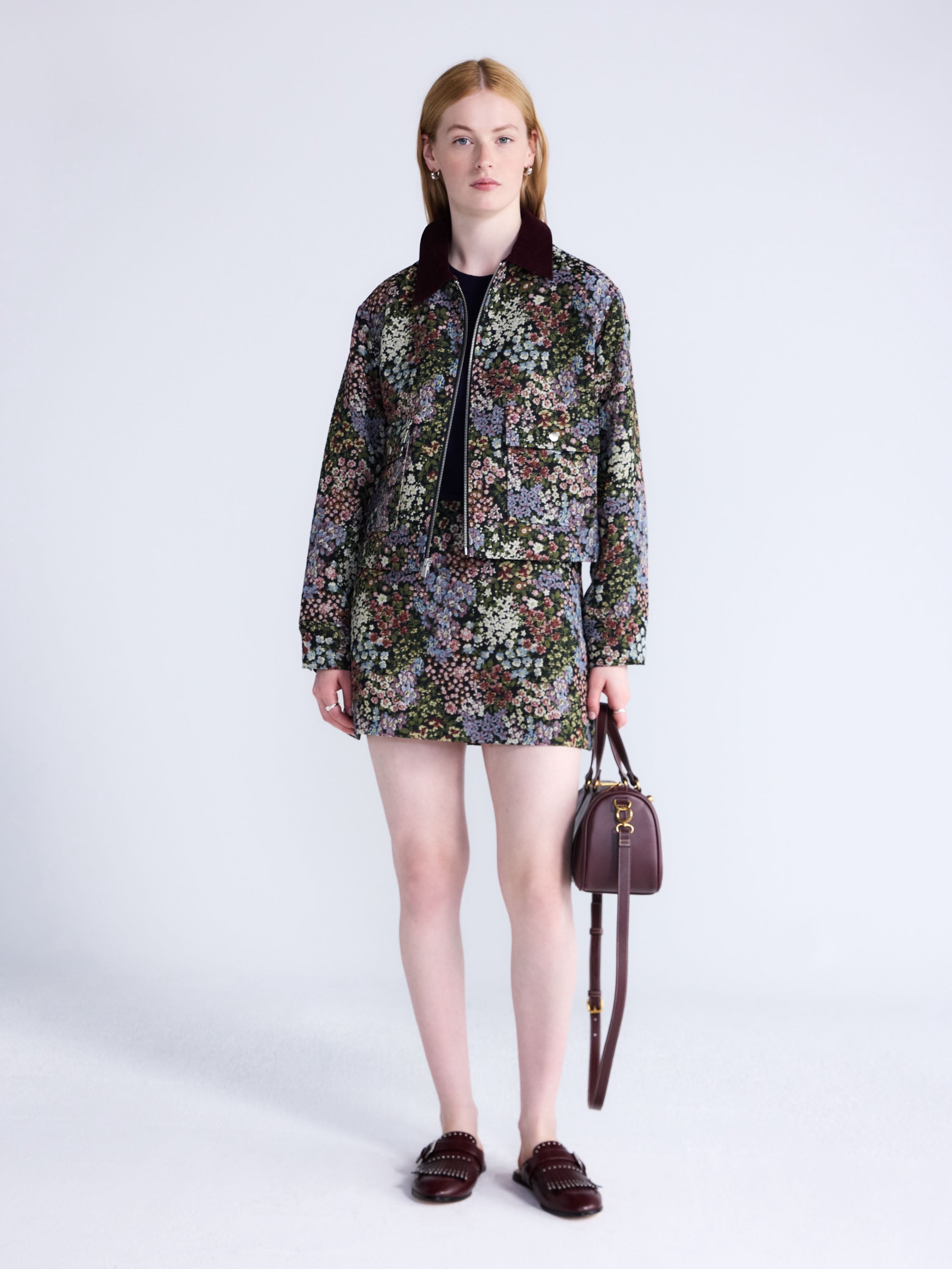 Free Assembly Women's and Women's Plus Cropped Jacquard Utility Jacket, Sizes XS-4X