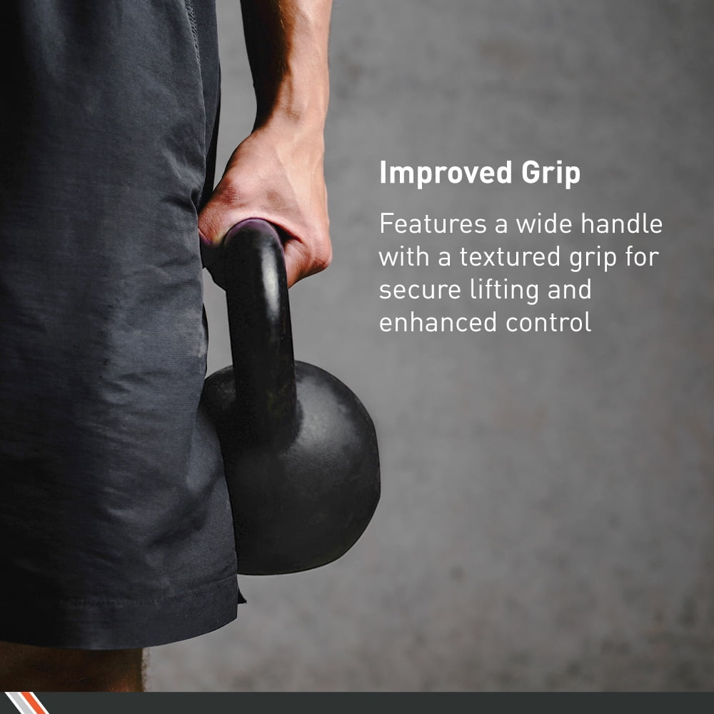 Body Sport Cast Iron Kettlebell, 5 lb. - Professional Weight Training Equipment for Home & Gym Workouts