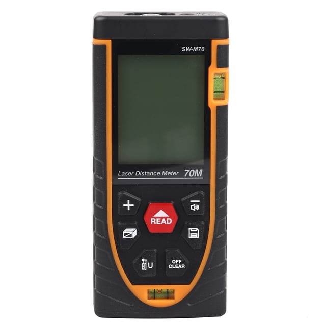 Medidor de distancia láser digital portátil SNDWAY, herramienta de medición de longitud y volumen con autocalibración de 60 m