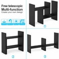 thumbnail image 3 of FITUEYES Desktop Bookshelf Adjustable Countertop Bookcase Office Supplies Wood Desk Organizer Accessories Display Rack Black, 3 of 7