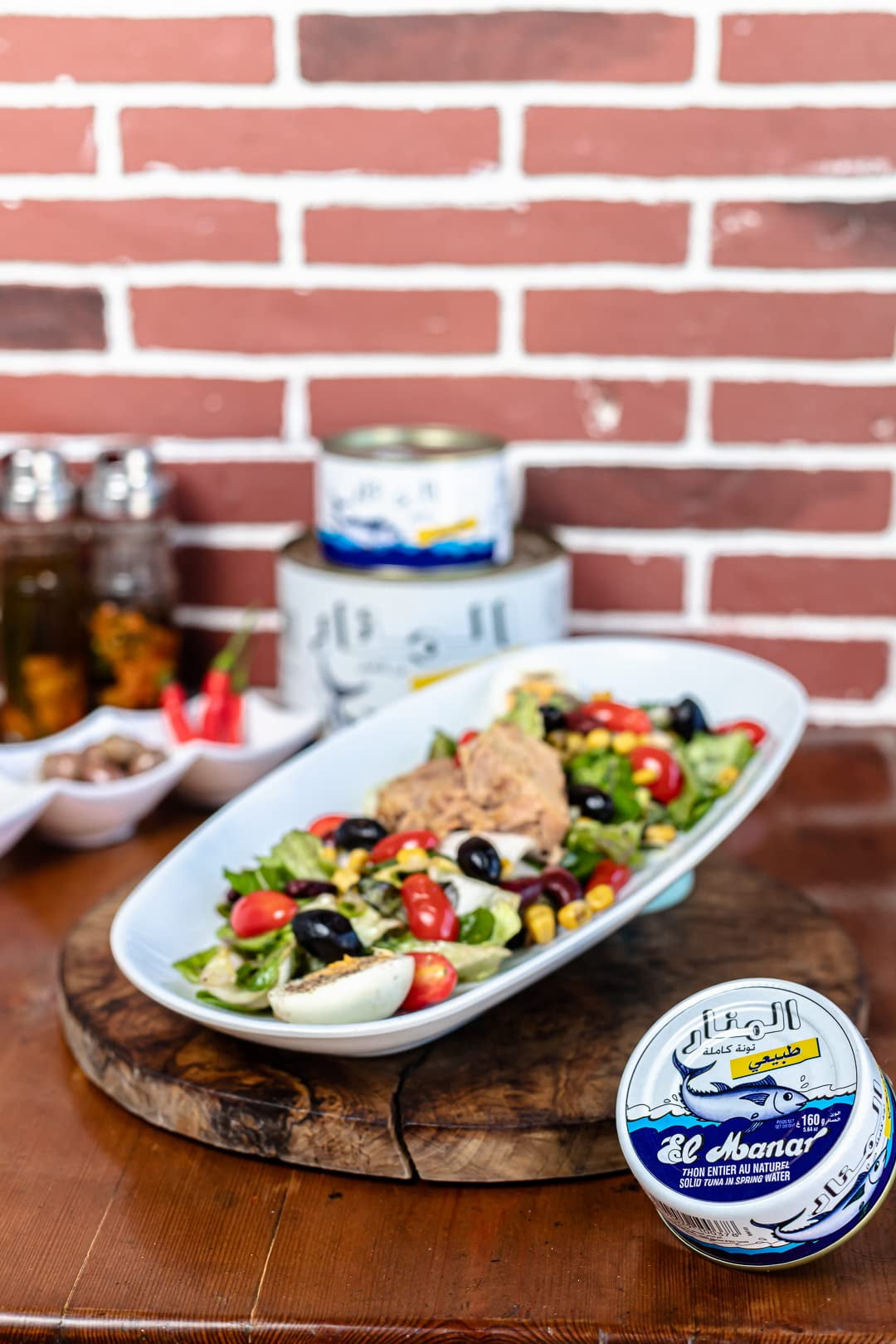 El Manar Solid Light Tuna in Water- 5.6 oz Pack of 10 - Canned Tuna Fish in Spring Water - Non-GMO - Gluten Free Tuna