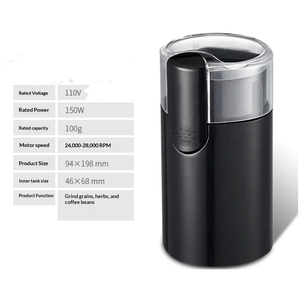 Fast Electric Coffee Grinder for Home Use, Easy to Use Coffee Bean and Spice Grinder with Heavy-Duty Stainless Steel Grind Blades