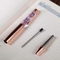 thumbnail image 2 of Luxury 1.0mm Metal Bling Sequin Ballpoint Pen Signature Writing Pens Black Ink S, 2 of 4