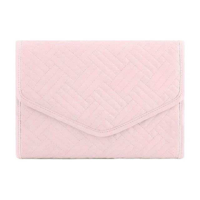 Organizador Del Estuche De La Joyería Del Viaje Minnieouse Poliéster Respetuoso Del Medio Ambiente Rosa Talla Grande
