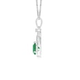 thumbnail image 2 of ANGARA Natural Emerald Knotted Heart Pendant with Diamond in 925 Sterling Silver for Women (Size-5mm) | May Birthstone, Birthday, Anniversary, Jewelry Gift for Women | Natural Emerald Necklace, 2 of 8