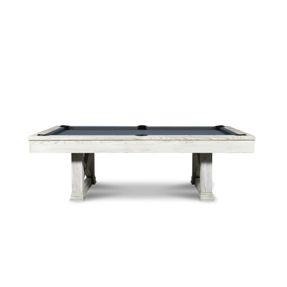 Empire USA - Agriturismo Slate Pool Table W/Premium Billiard Accessories (8FT, Whitewash)