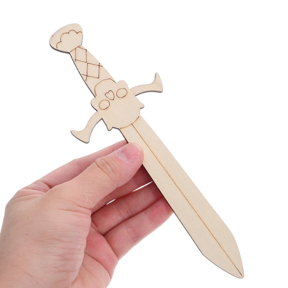 Homoyoyo Set of 20 Natural Unfinished Wooden Pirate Craft Blanks for Kids, Beige Decorating Supplies