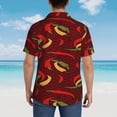 thumbnail image 3 of Lsque Hot Chili pattern Hawaiian Shirt for Men, Unisex Summer Beach Casual Short Sleeve Button Down Shirts-Large, 3 of 9