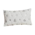 thumbnail image 3 of Funda de almohada decorativa navideña de peluche, funda de cojín, funda de almohada suave y lavable Blanco, 3 of 9