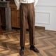 thumbnail image 1 of Pantalones largos de moda para hombre, casuales, de color sólido, con bolsillos y cremallera, cintura elástica, de poliéster., 1 of 7