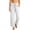 White, variant on cocolona Womens Summer Casual Wide Leg Pants Elastic Waist Drawstring Straight Vacation Lounge Pants with Pockets