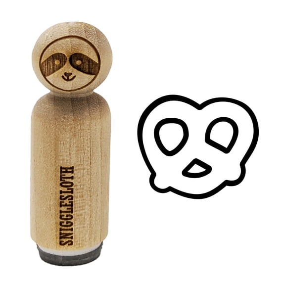 German Pretzel Outline Rubber Stamp for Scrapbooking Crafting Stamping - Large 1-1/4 Inch
