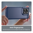 thumbnail image 5 of Rosebono Compatible With Motorola Moto G Stylus 2025 Carbon Fiber Texture Pattern TPU Case (Navy), 5 of 5