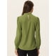 thumbnail image 4 of Dde San Patricio profesional Blusas de gade manlarcon cuello alto elegante pamujer  Aguacate Verde XL, 4 of 6