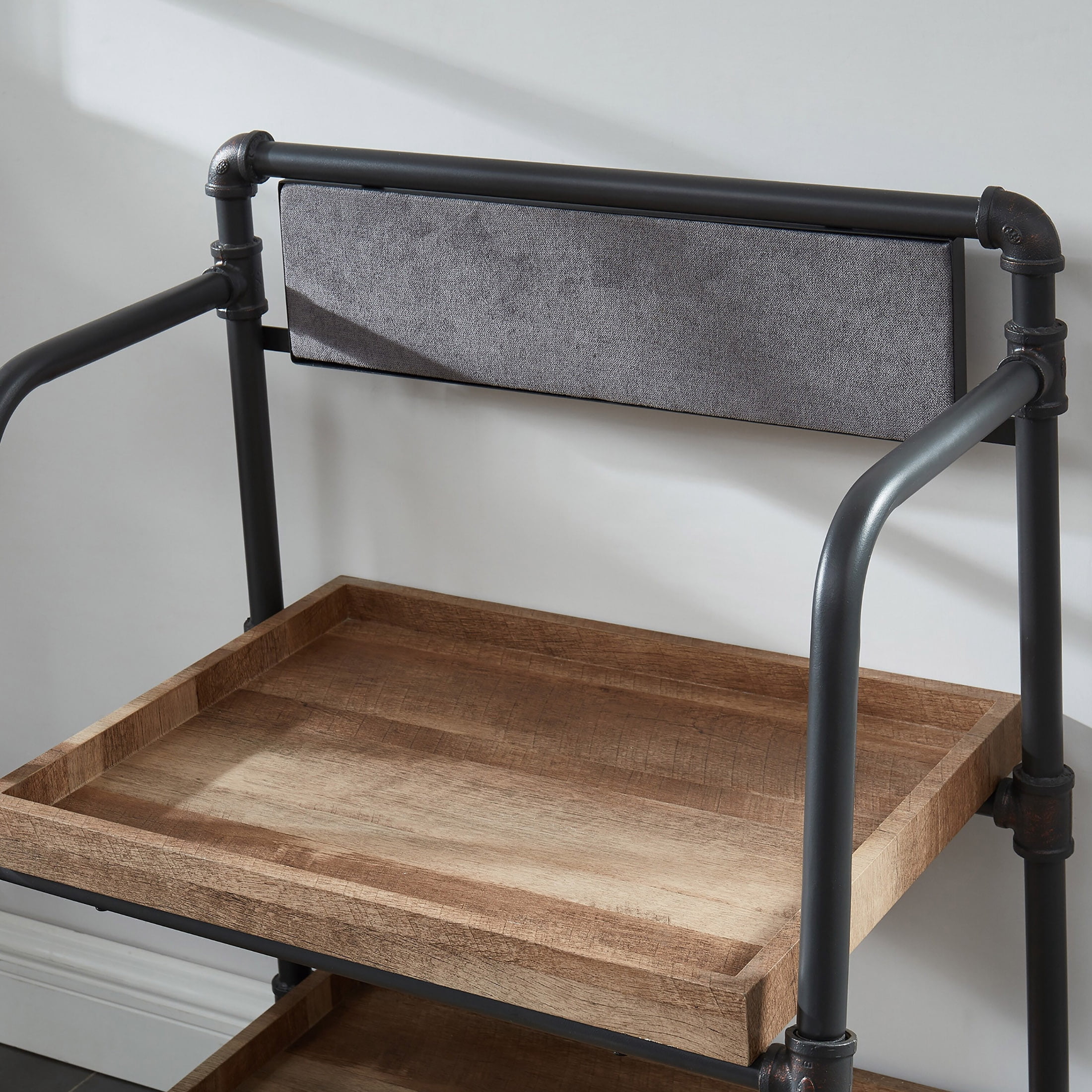 Furniture of America Siff 3-Shelf Bookcase, Sand Black