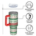 thumbnail image 4 of Green Christmas Tree and Snowflake Pattern Tumbler with Handle and Lid,40oz Double Wall Vacuum Insulated Tumbler,Cups Gift for Women and Men, 4 of 7
