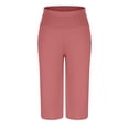 thumbnail image 4 of ABATAB Capri Pajama Pants for Women Wide Leg Lounge Cozy Sleepwear Capris Soft Comfy Baggy Elastic Waisted Pj Bottoms, 4 of 6