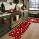 thumbnail image 1 of Tapetes de poliéster con adornos navideños, 2 unidades, tapetes y tapetes de cocina navideños, tapete antideslizante, decoración navideña para cocina, juegos de tapetes de cocina, decoración navideña, 1 of 6