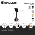 thumbnail image 4 of Kingston Brass CC83208DX 1/2-Inch Sweat x 3/8-Inch O.D. Comp Angle Shut-Off Valve with 5-Inch Extension in Brushed Nickel, 4 of 5