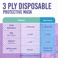 thumbnail image 4 of Mascarilla facial Medtecs Kids desechable, 50 unidades, 3 capas, lavanda, 4 of 7