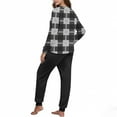 thumbnail image 5 of Gfyviroh Womens 2 Piece Pajama Set Long Sleeve Tops and Cuffed Pants Pjs Plaid Loungewear Sleepwear Sets, 5 of 7