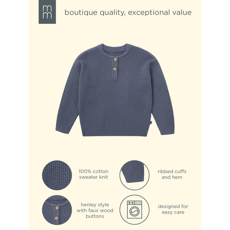 Modern Moments by Gerber Baby Boy Waffle Henley Sweater photo 6