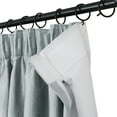 thumbnail image 4 of TWOPAGES 52 W X 108 L Light Filtering Drape Pinch Pleated Top Window Treatment for Living Room, 1 Panel, Ice Blue, 4 of 5