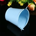 thumbnail image 6 of Viveous Metal buckets, 4Pcs Small Tin Pails with Handles Hanging Flower Bucket Plants Pots Planter for Wedding Party Favors Blue, 6 of 11