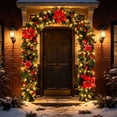 thumbnail image 5 of 8.9ft Pre-Lit Christmas Garland with LED Lights,Artificial Conifer Mantel Staircase Door Xmas Holiday Decor, 5 of 7