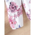 thumbnail image 3 of WIBACKER Hello I'm New Here Baby Girl Clothes Infant Outfits Clothing Ruffle Romper Floral Pants 4Pcs Outfit Sets, 3 of 8