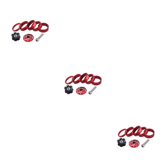 Eigraketly CANSUCC 8 unids/set espaciador de auriculares de bicicleta de montaña portátil resistente antioxidante reemplazo lavadora de ciclos Type7 NO7