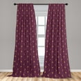 thumbnail image 2 of Boho Window Curtains, Sun and Moon Bohemian Style Bicolour Look Pattern Night Day Dreams Crescent Art, Lightweight Decor 2-Panel Set with Rod Pocket, Pair of - 28"x63", Plum and Camel, by Ambesonne, 2 of 3