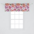 thumbnail image 2 of Floral Window Valance, Watercolor Design Blossoming Wild Peony Ornamental Spring Love, Curtain Valance for Kitchen Bedroom with Rod Pocket, 54" X 18", Salmon Pale Purple and Green, by Ambesonne, 2 of 2