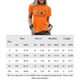 thumbnail image 2 of Camiseta Camisetas gráficas con cuello redondo Top holgado Traje informal de calle para mujer (Naranja L) Kuymtek Naranja T L para Mujer, 2 of 6